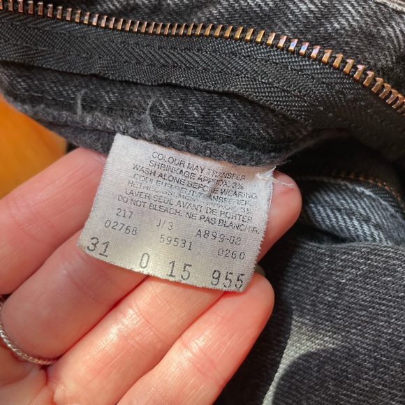 Black Vintage Levi’s 531 Jeans - Picture 3 of 8